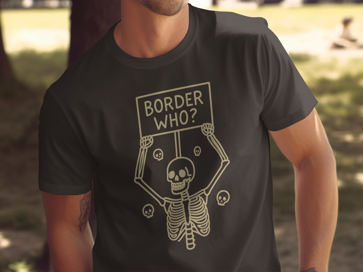 Border Who Skeleton Design T-Shirt product type