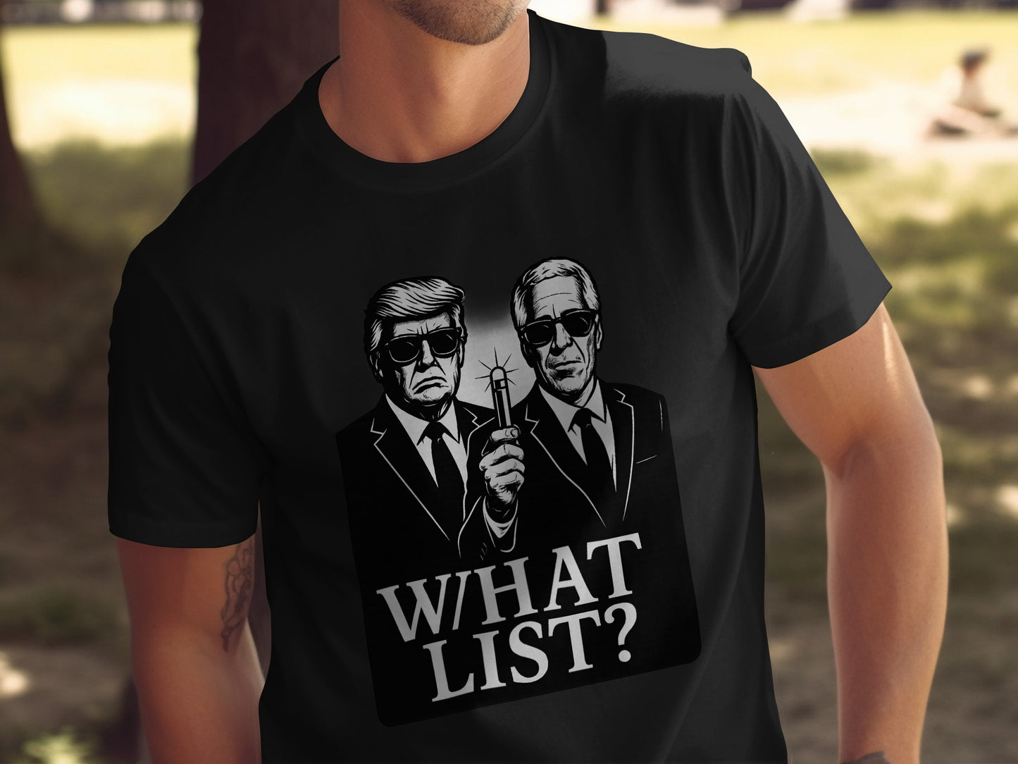 Funny Men in Suits Holding Flashlight T-shirt product type