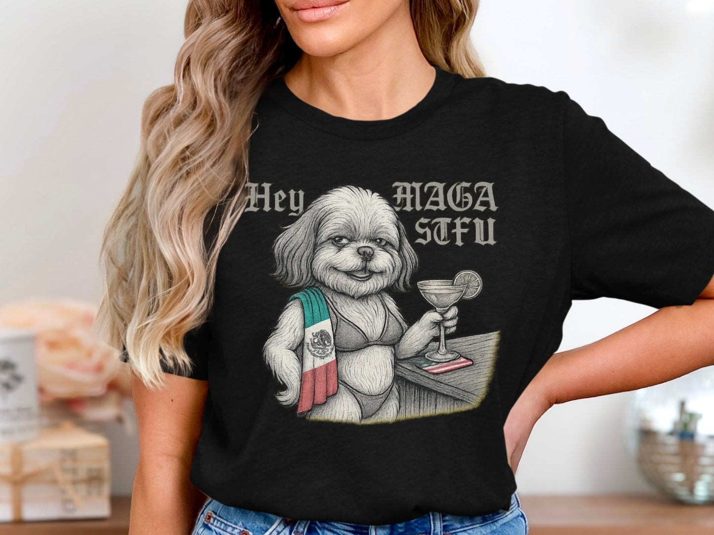 Funny Hey MAGA STFU Drink T Shirt product