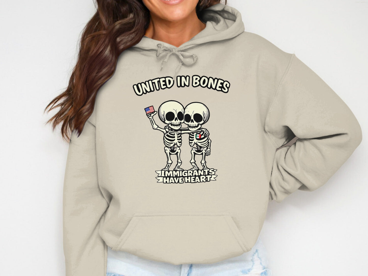 United in Bones Immigrants Have Heart Hoodie product