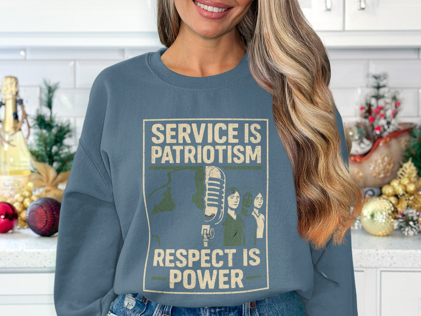 Service is Patriotism Respect is Power Sweatshirt product type