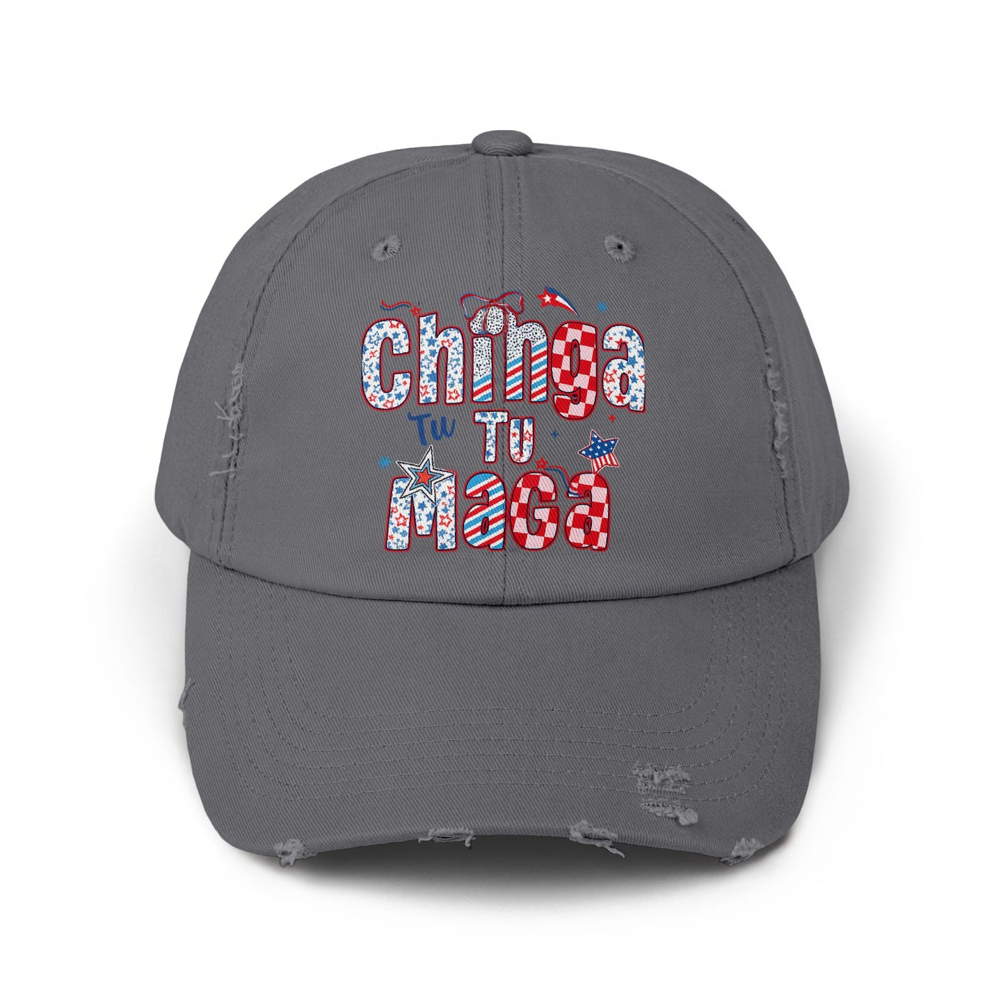 Chinga Tu Maga Distressed Cap Bold Statement Product
