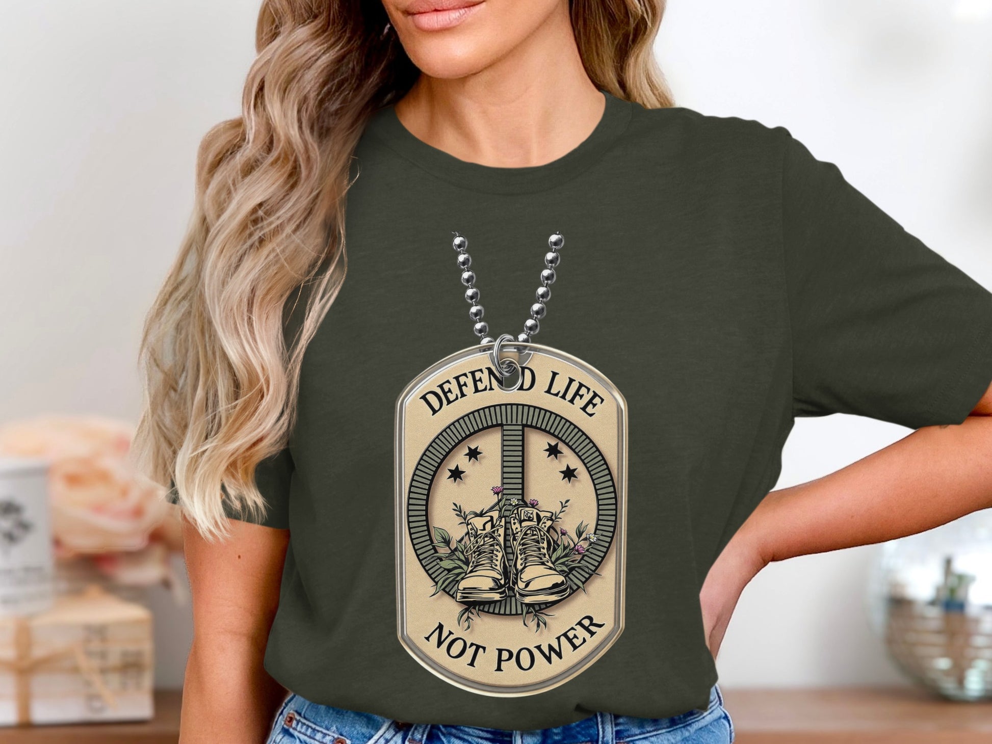 Defend Life Not Power Graphic T-Shirt Product