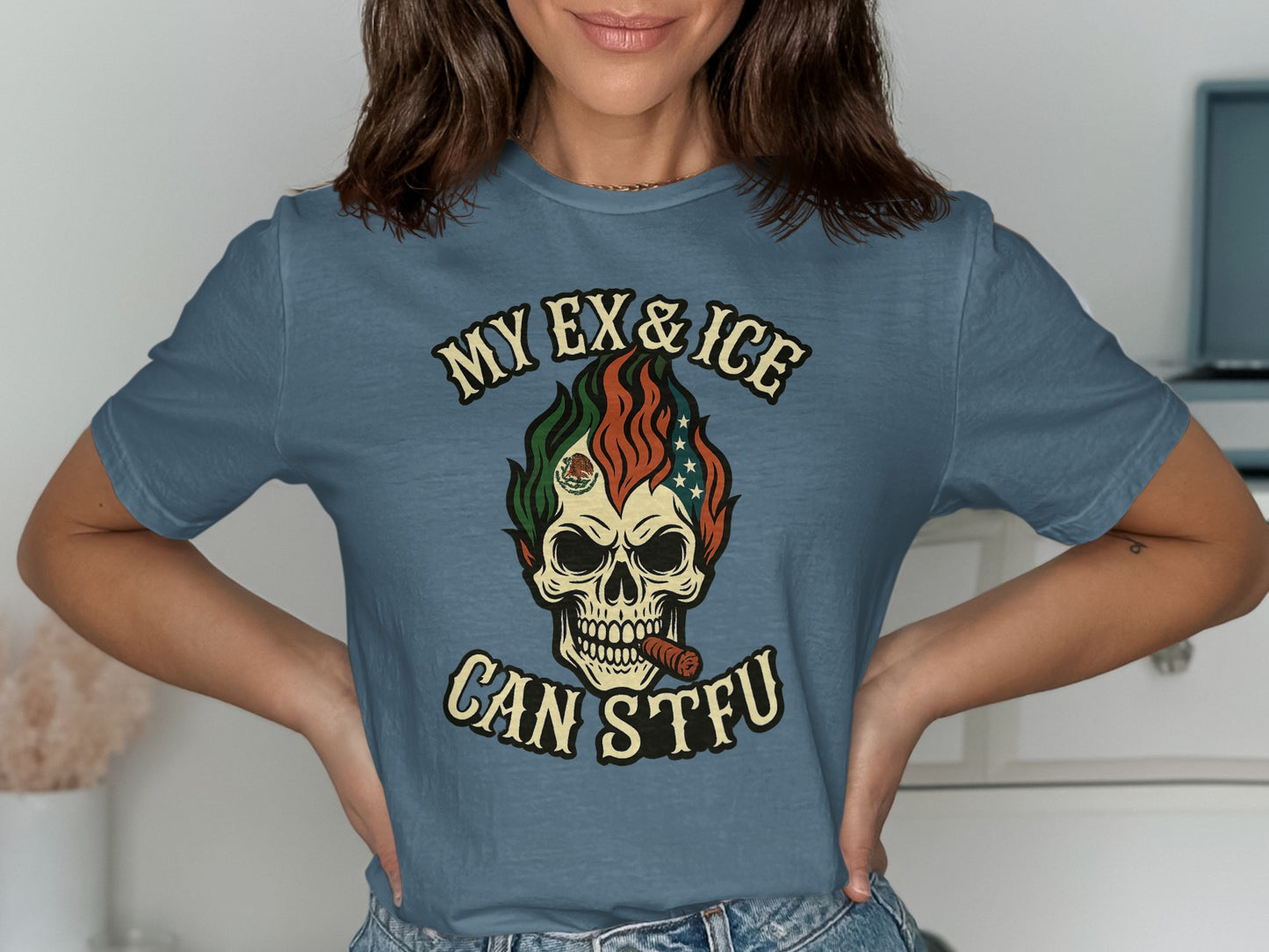 My Ex And Ice Can STFU Skull Casual Apparel product