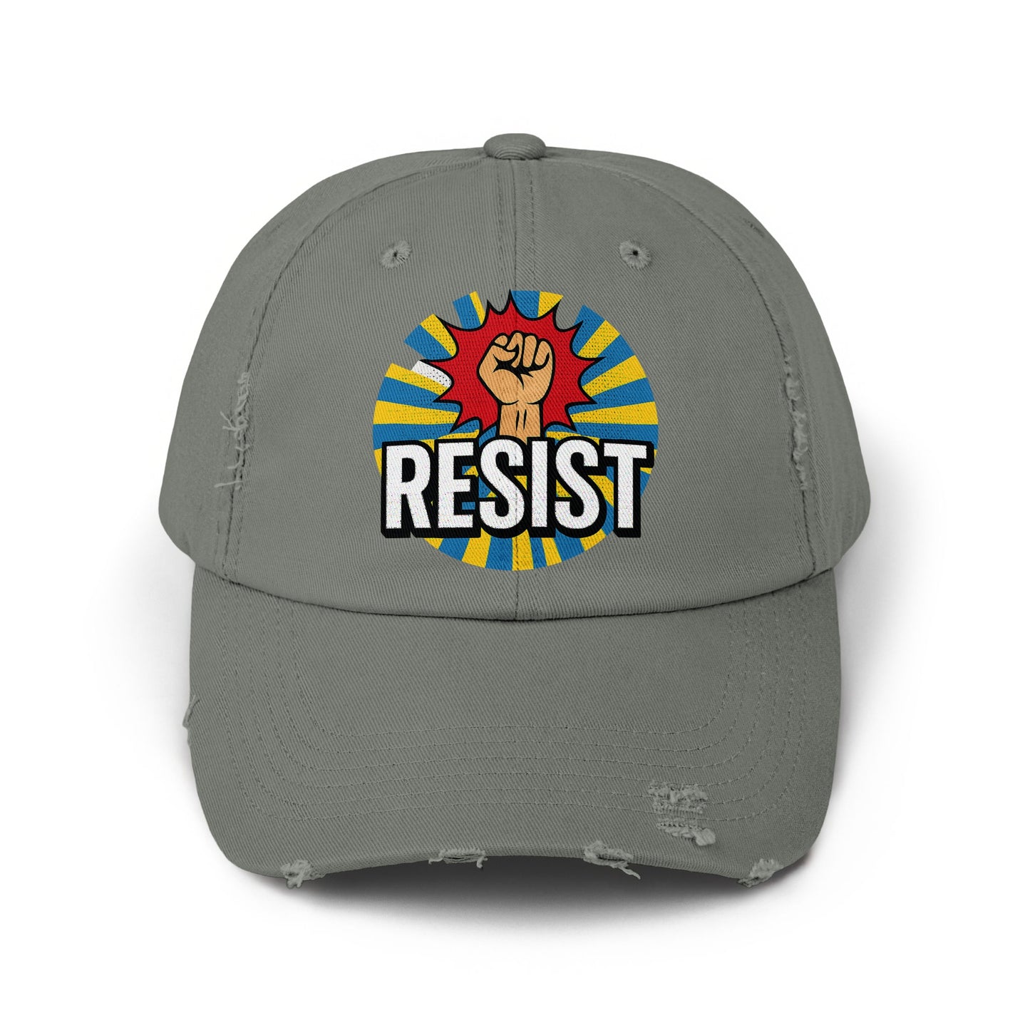 RESIST Fist Embroidered Distressed Dad Cap product type