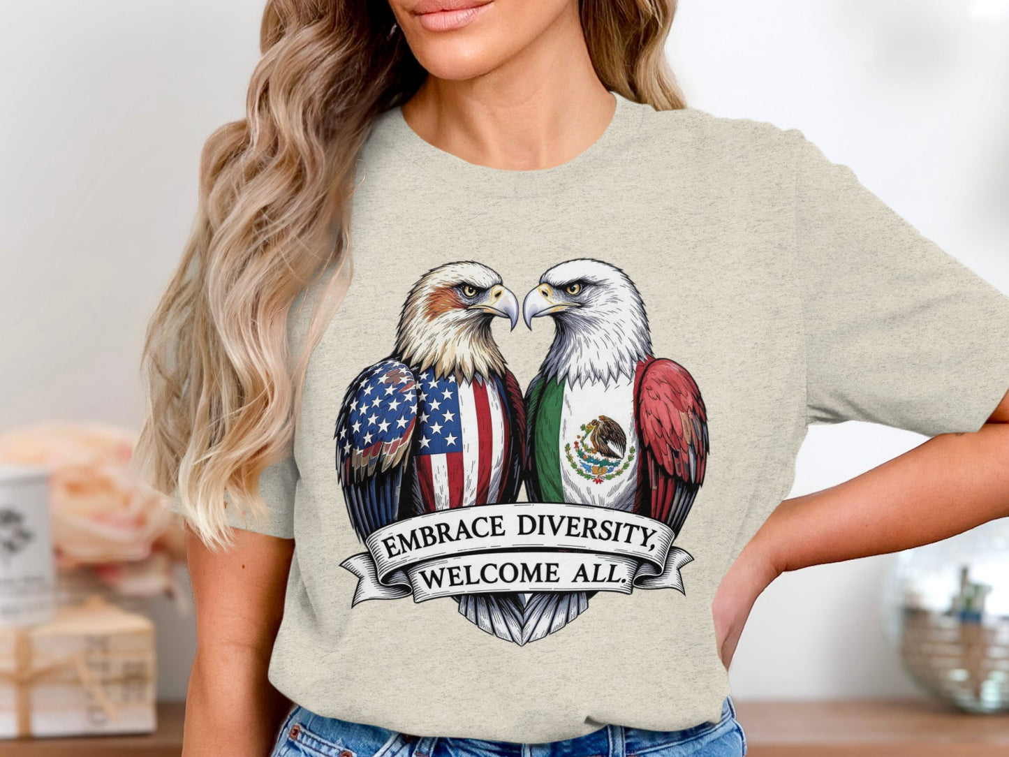 Embrace Diversity Welcome All Graphic Tee product