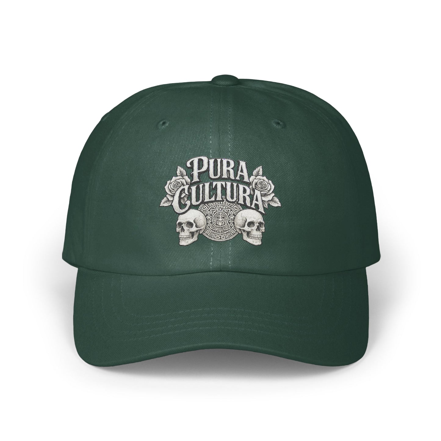 Pura Cultura Green Baseball Cap with Skull Design product