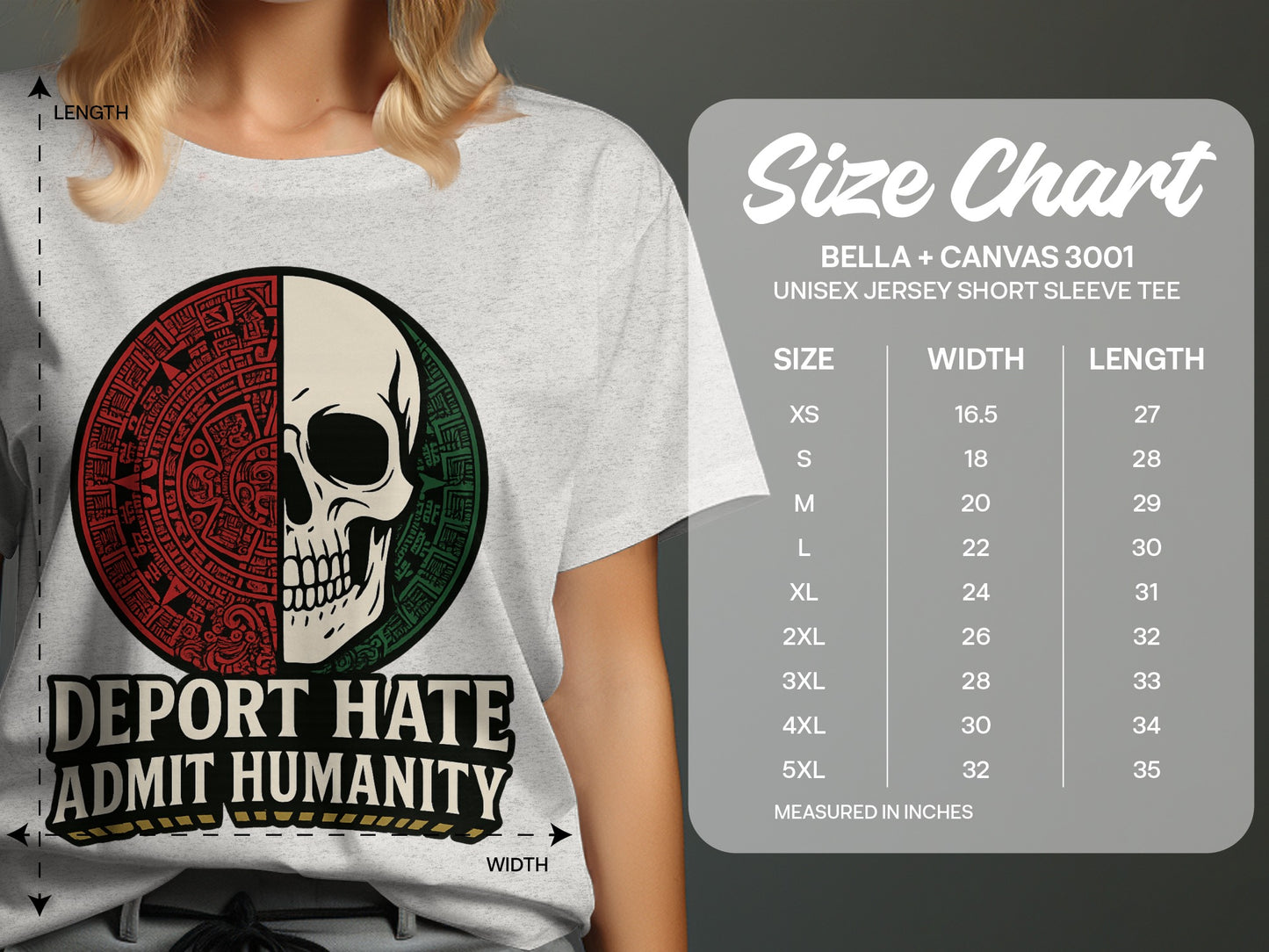 Deport Hate Admit Humanity Jersey Short Sleeve Tee product type