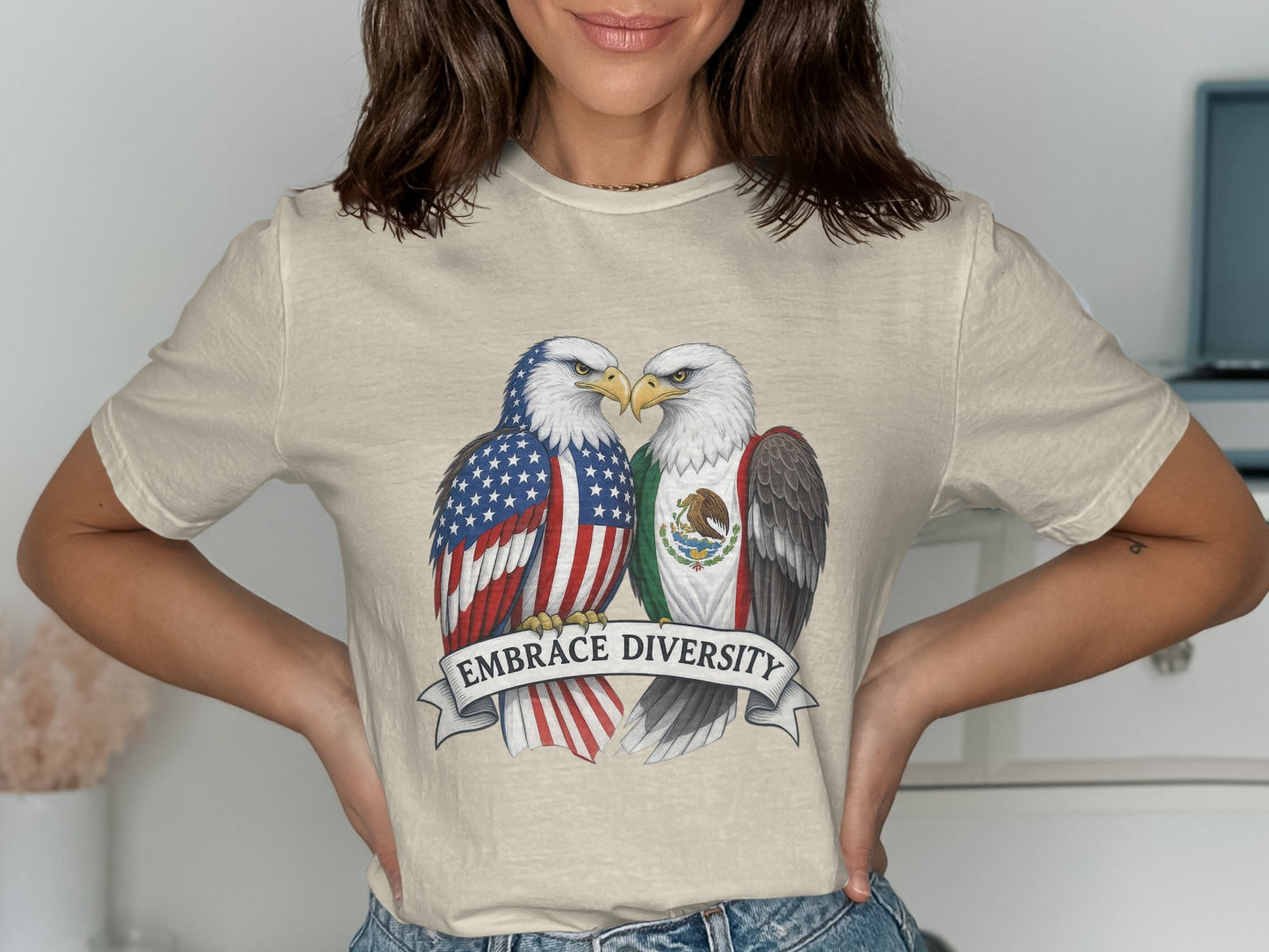 Embrace Diversity Eagle Graphic T-Shirt product
