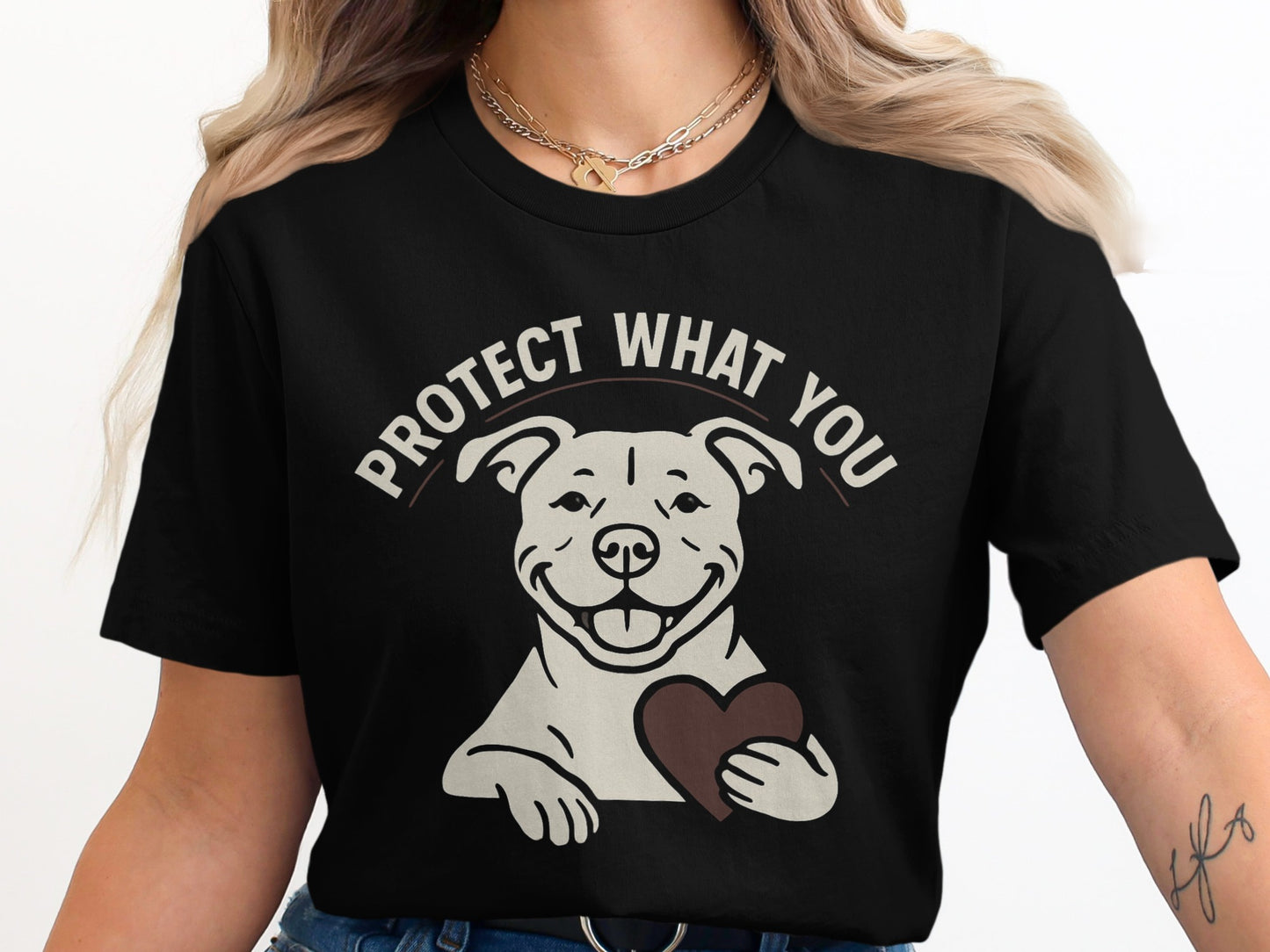 Protect What You Dog Graphic Black T-Shirt product type