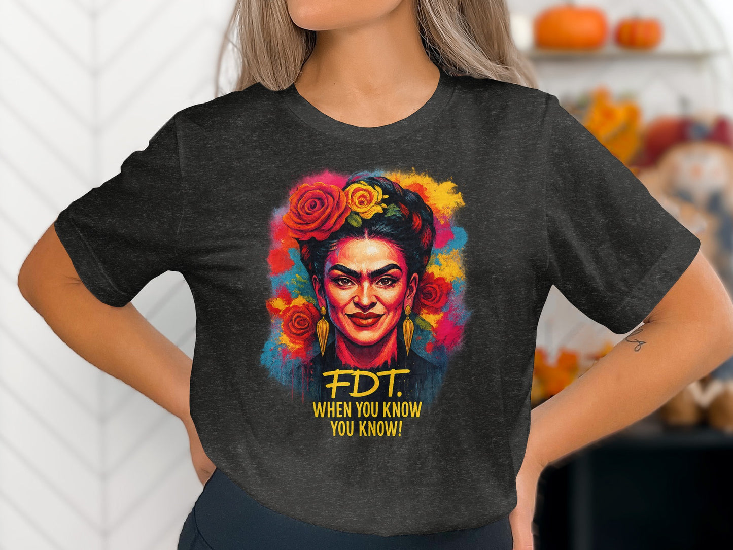Vibrant Artistic Portrait Printed T-Shirt product