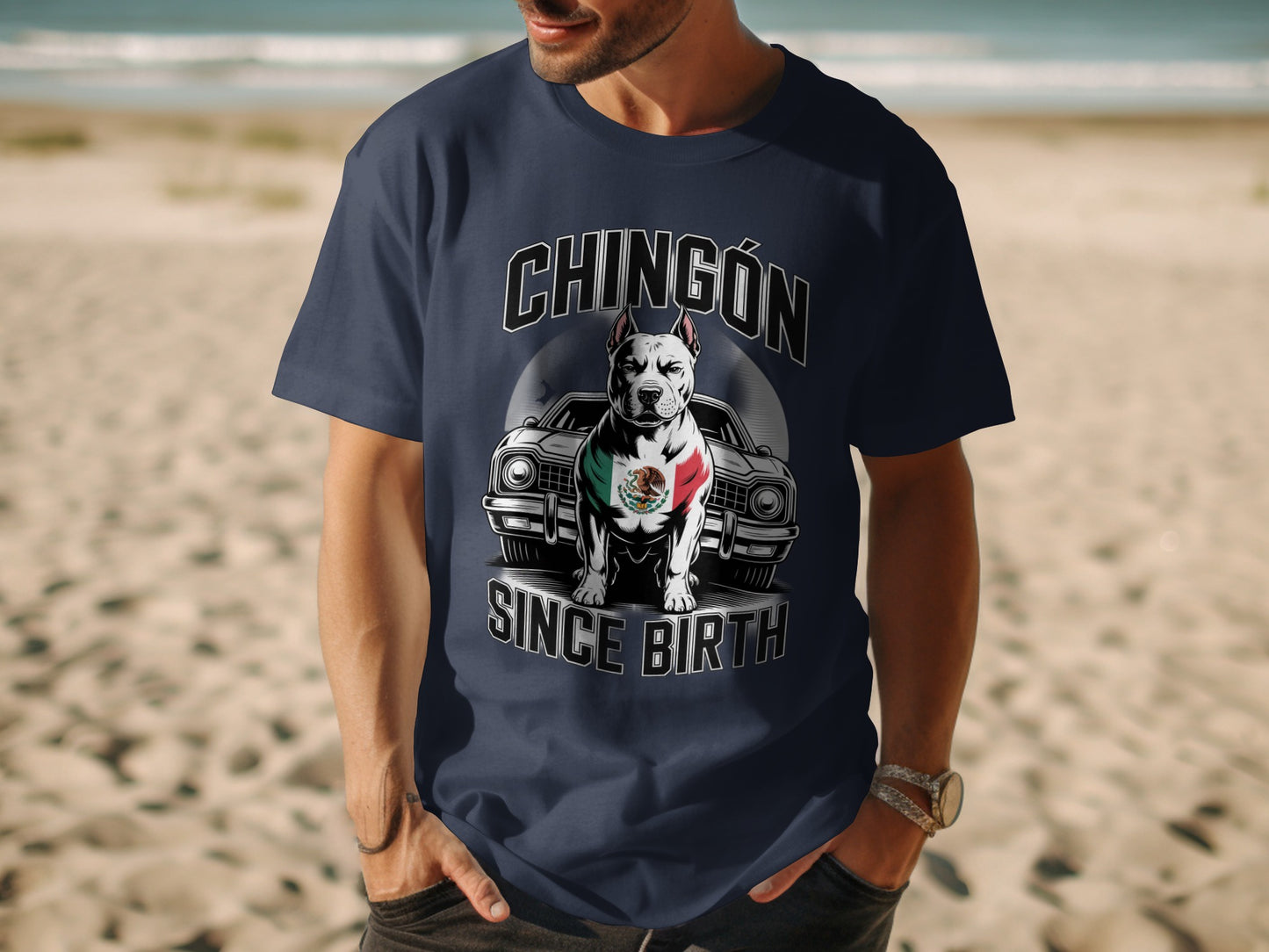 Chingon Since Birth Car and Dog Graphic T-Shirt product