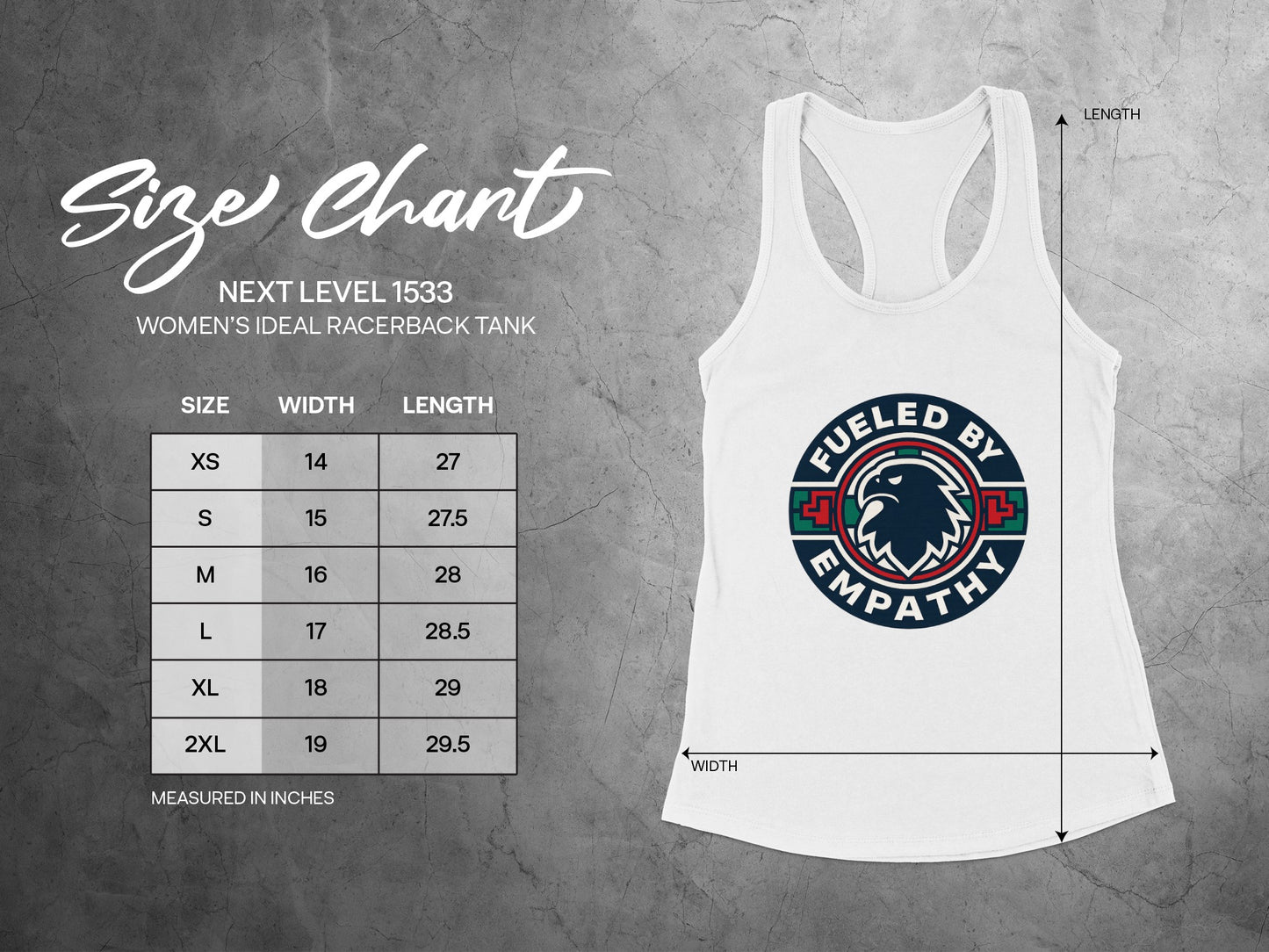 Fueled by Empathy Women's Ideal Racerback Tank