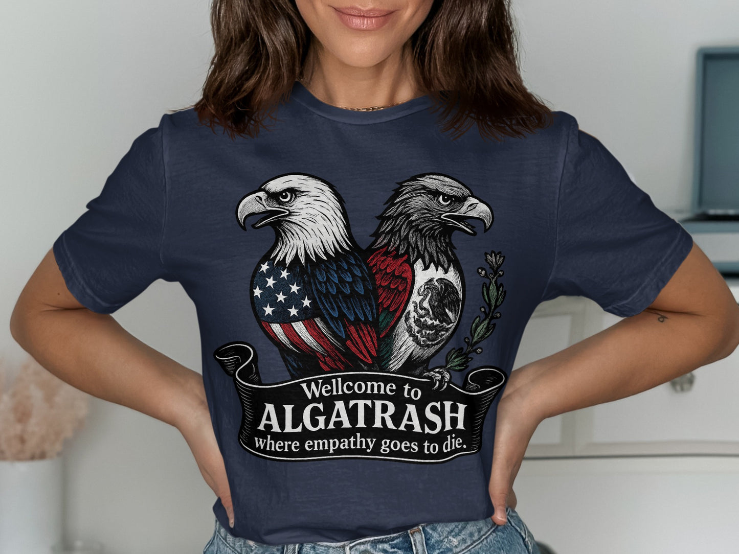 Welcome to AlgaTrash Eagle Design Graphic T-shirt product