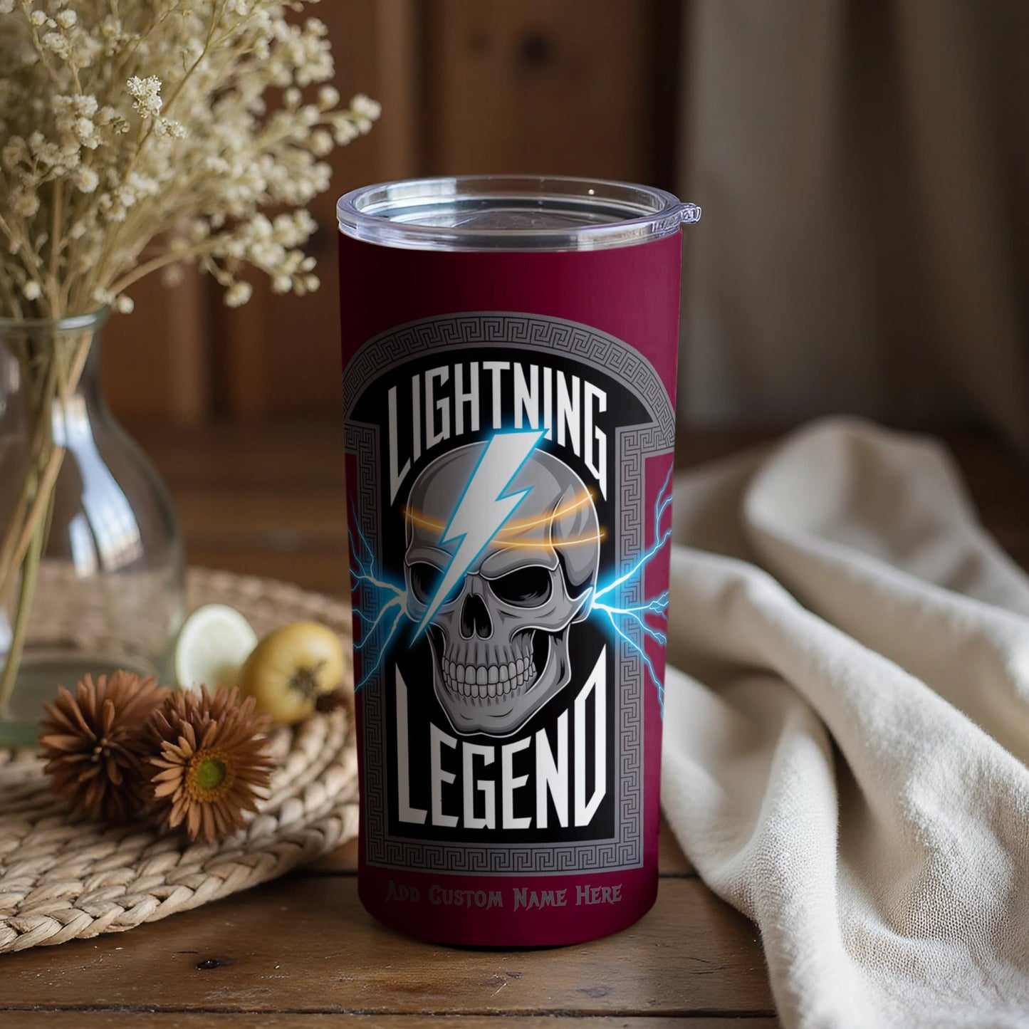 Lightning Legend Skull Design Tumbler product