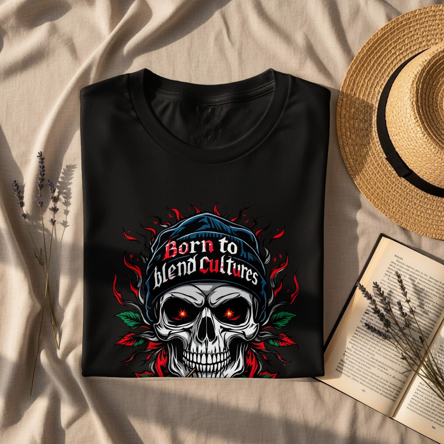 Born to Blend Cultures Skull Graphic T-shirt product type