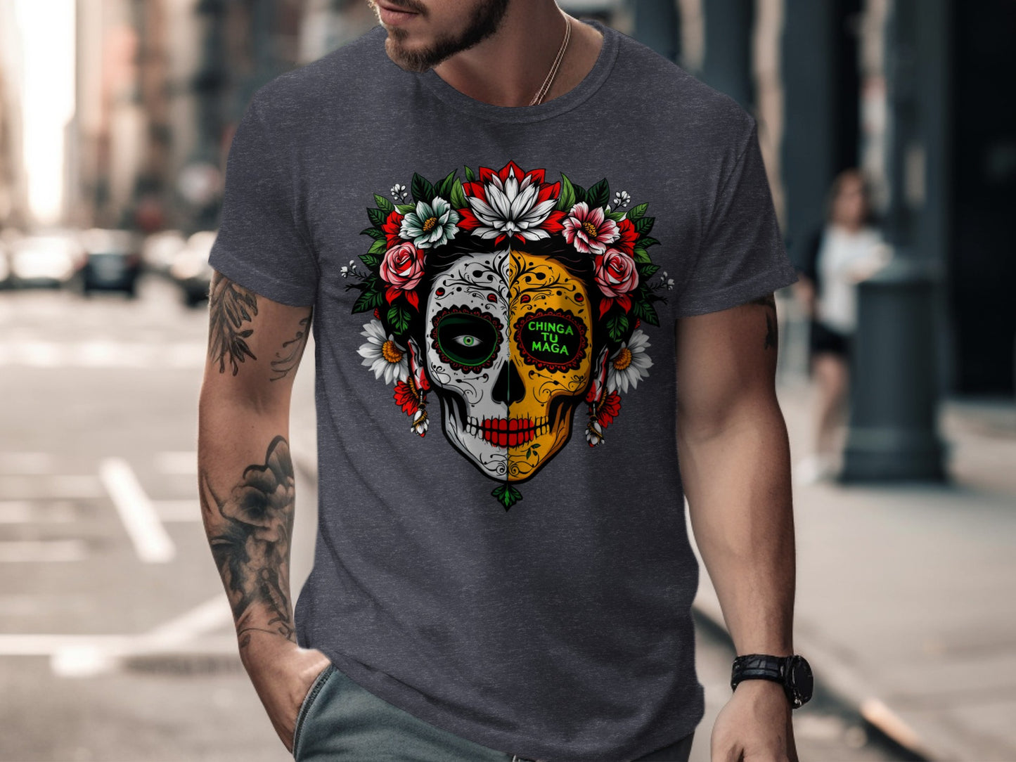 Men's Day of the Dead Sugar Skull Graphic Tee product