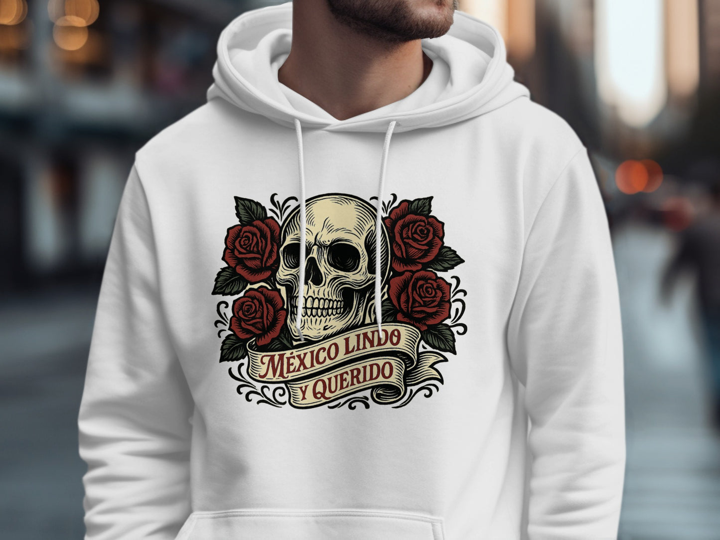 Mexico Lindo Y Querido Skull With Roses Hoodie product
