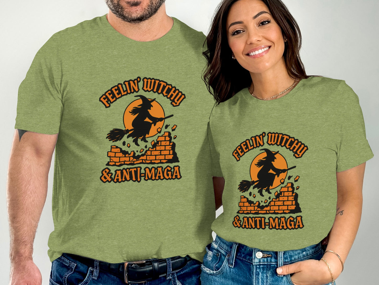 Feelin' Witchy Anti-MAGA Design Graphic T-shirt product type