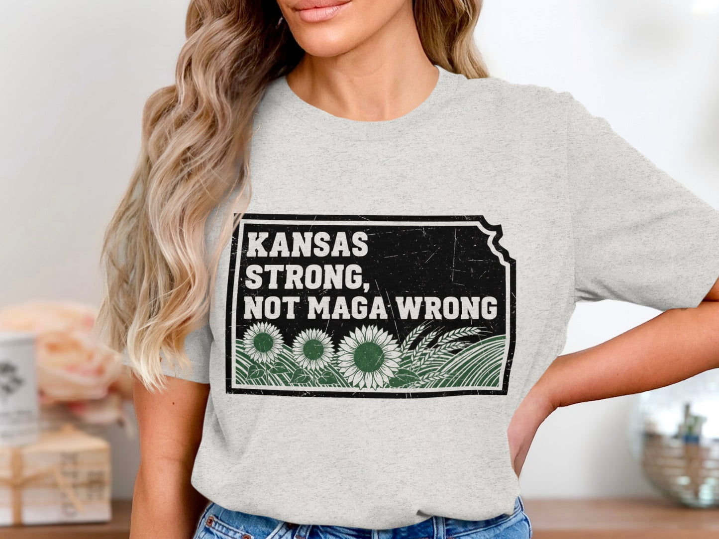 Kansas Strong Not Maga Wrong Graphic T-Shirt product