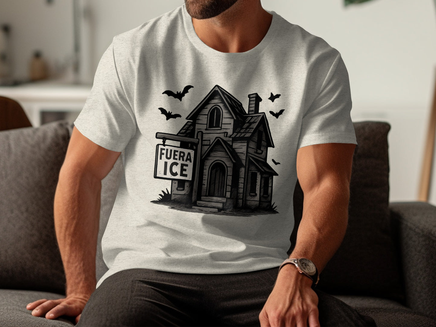 Haunted House Fuera Ice Design Graphic T-shirt product