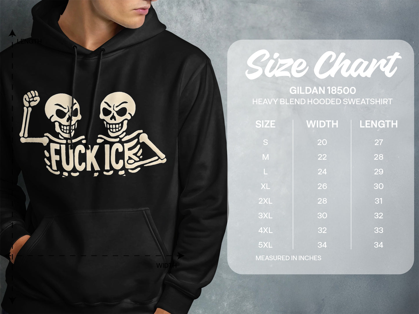 Skull Graphic Heavy Blend Hooded Sweatshirt product