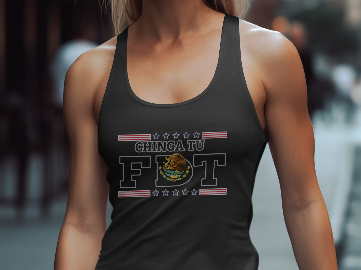 Chinga Tu FCOT Women's Tank Top Patriotic Style product