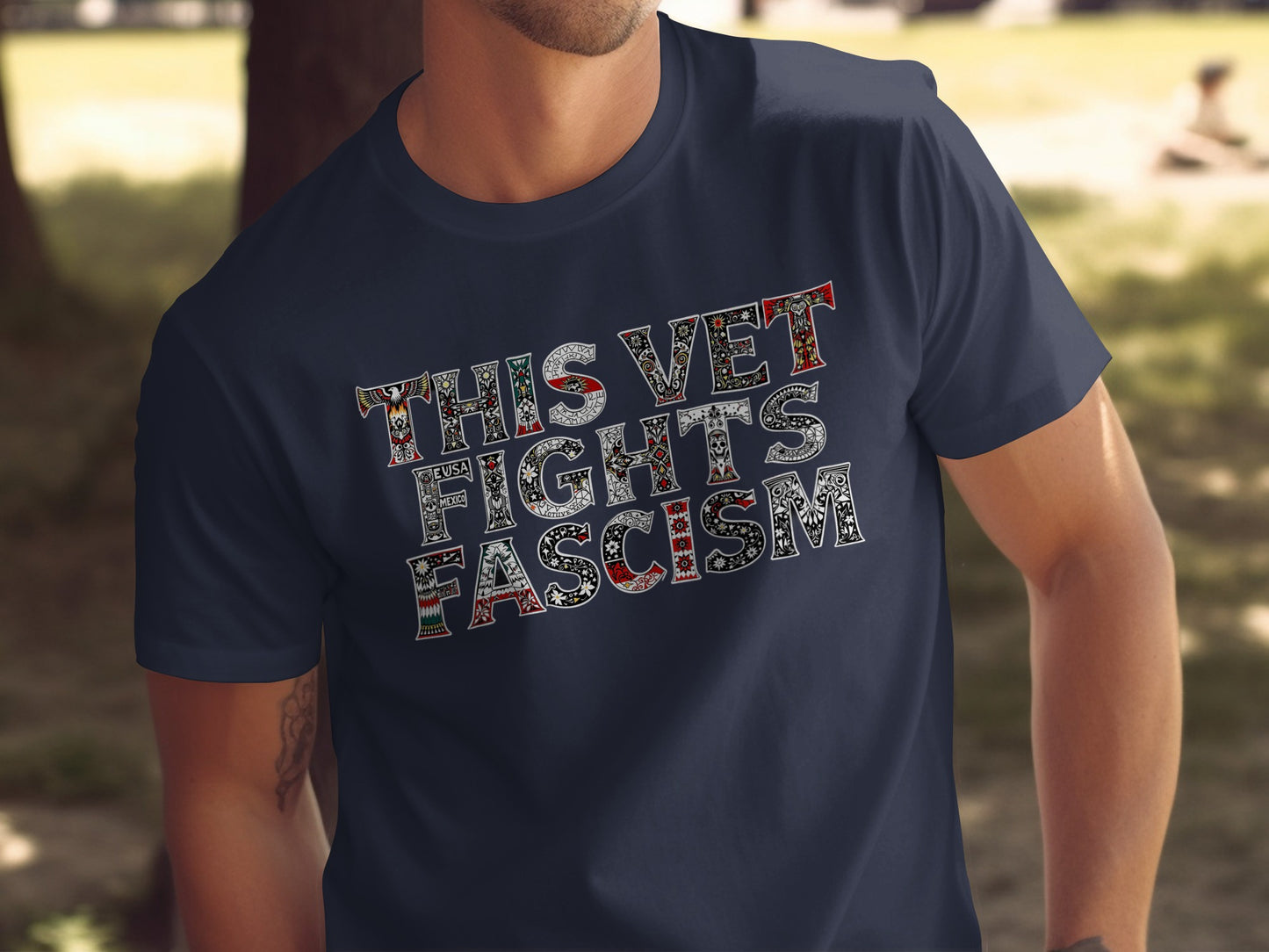 This Vet Fights Fascism Graphic T-shirt product type