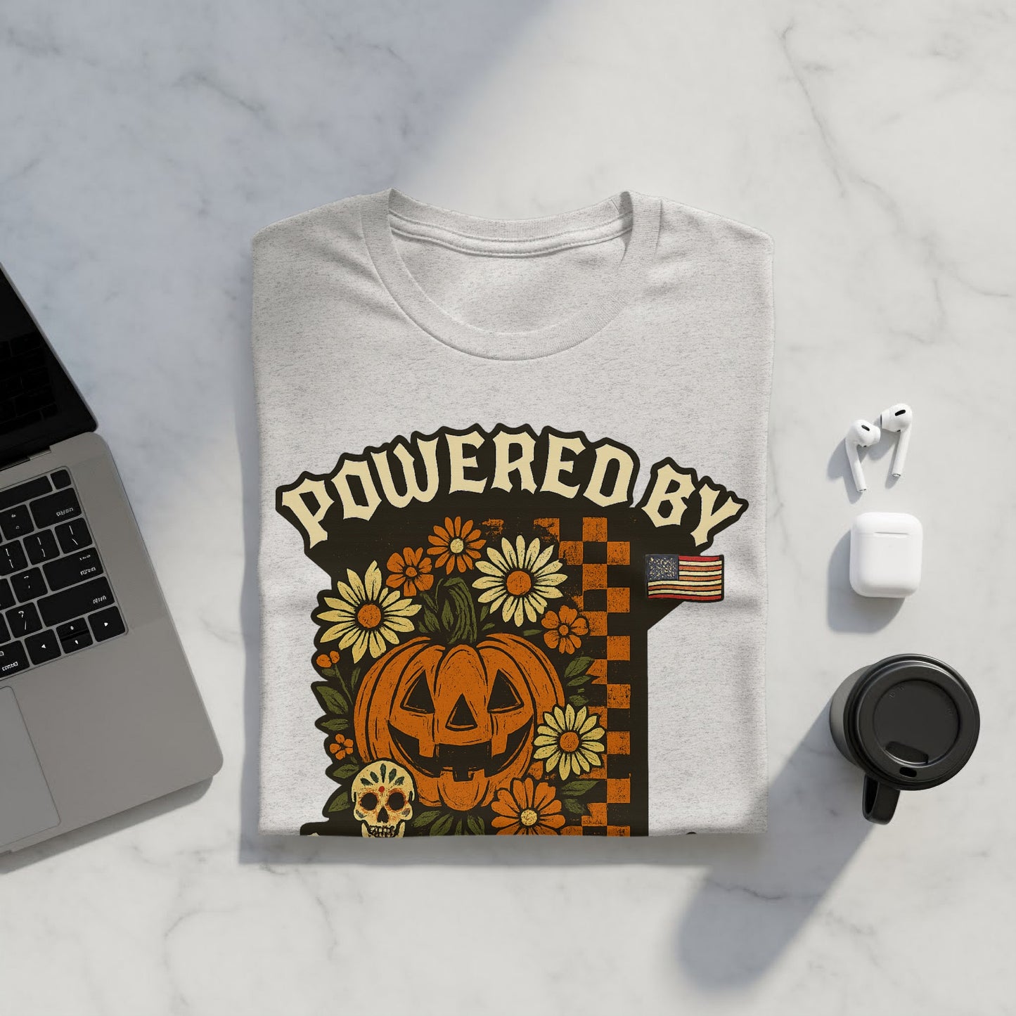 Powered By Pumpkin and Flowers Halloween product type