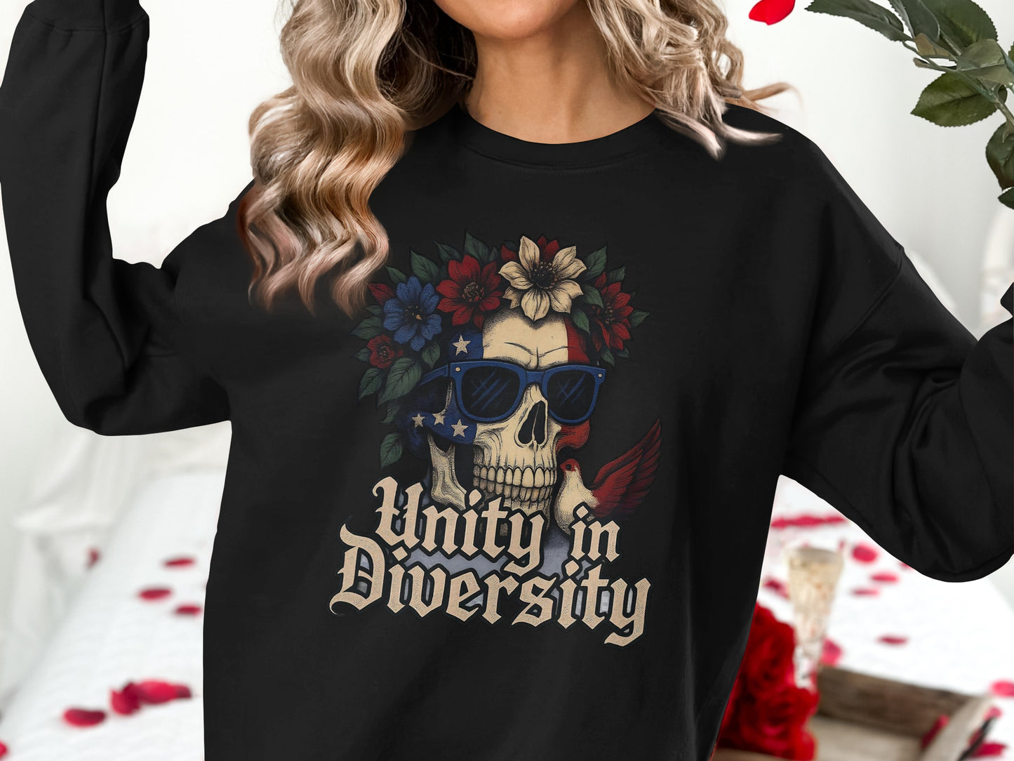 Unity in Diversity Skull Graphic Long Sleeve Shirt product type