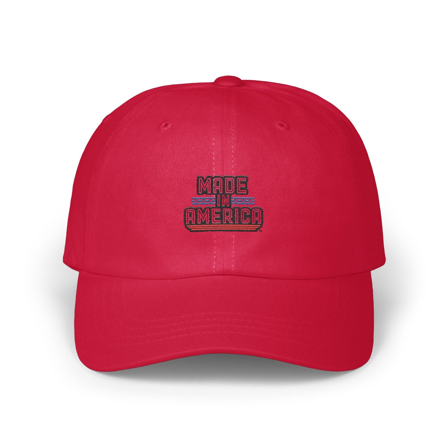Made in America Red Cap embroidered product