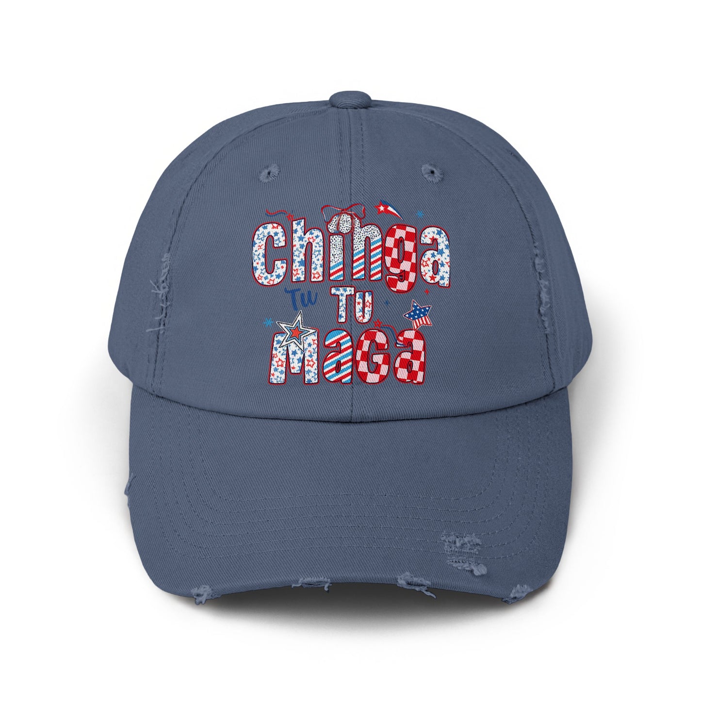 Chinga Tu Maga Distressed Patriotic Blue Hat product