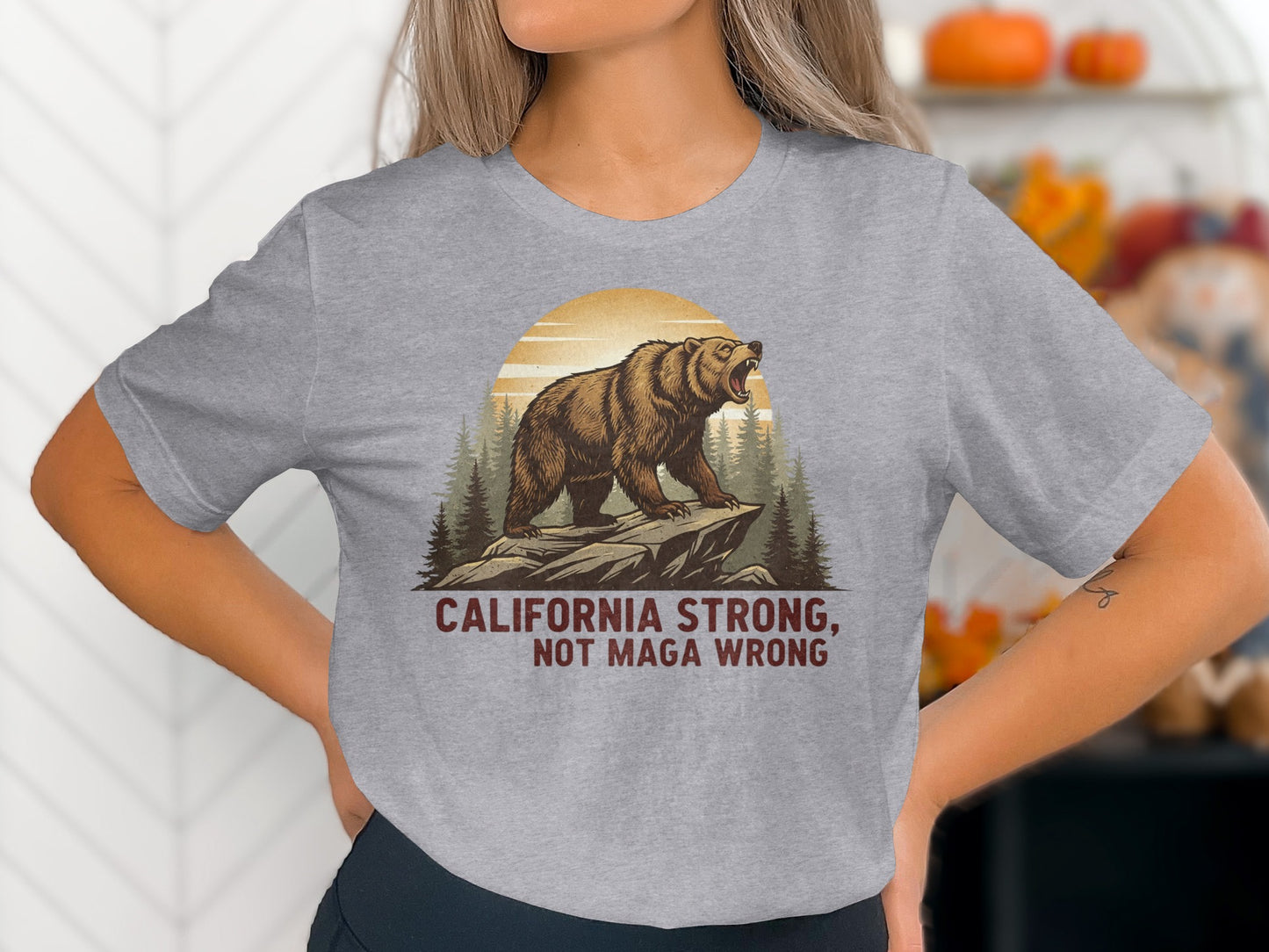 California Strong Not MAGA Wrong Graphic T-shirt product