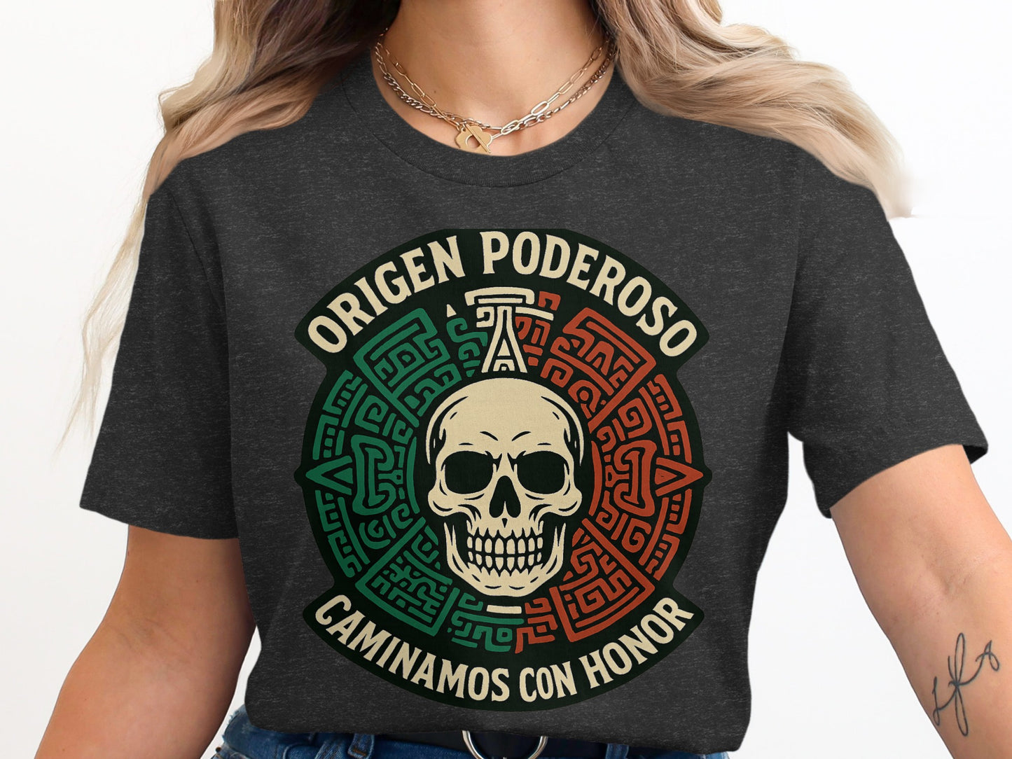 Origen Poderoso Caminamos Con Honor Skull Design product type