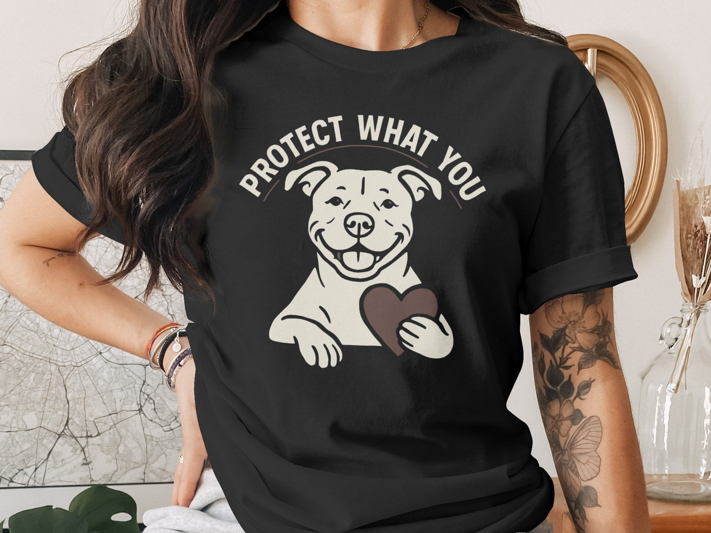 Protect What You Pit Bull Printed T-shirt product