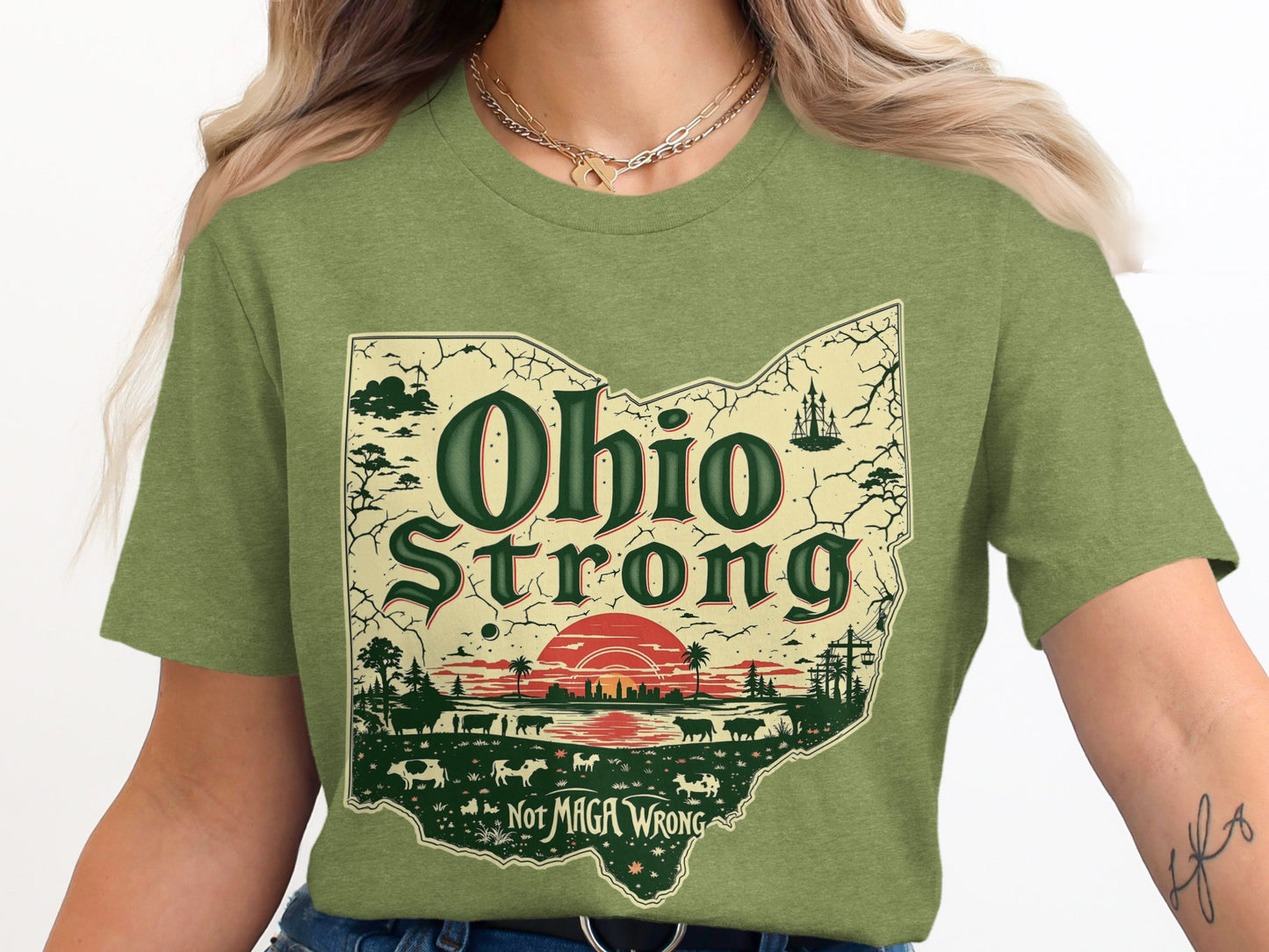 Ohio Strong Not MAGA Wrong Graphic T-Shirt product type