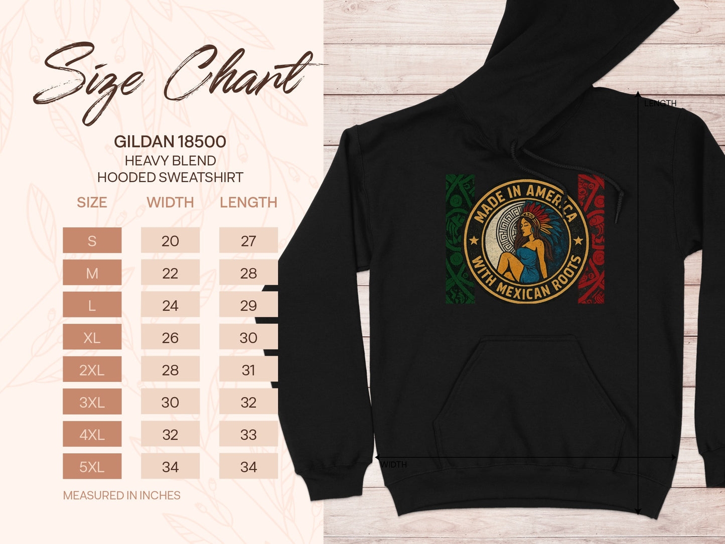 Made in America With Mexican Roots Hooded Sweatshirt product