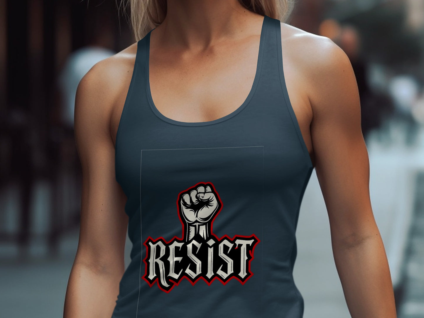 Resist Graphic Design Printed Tank Top product