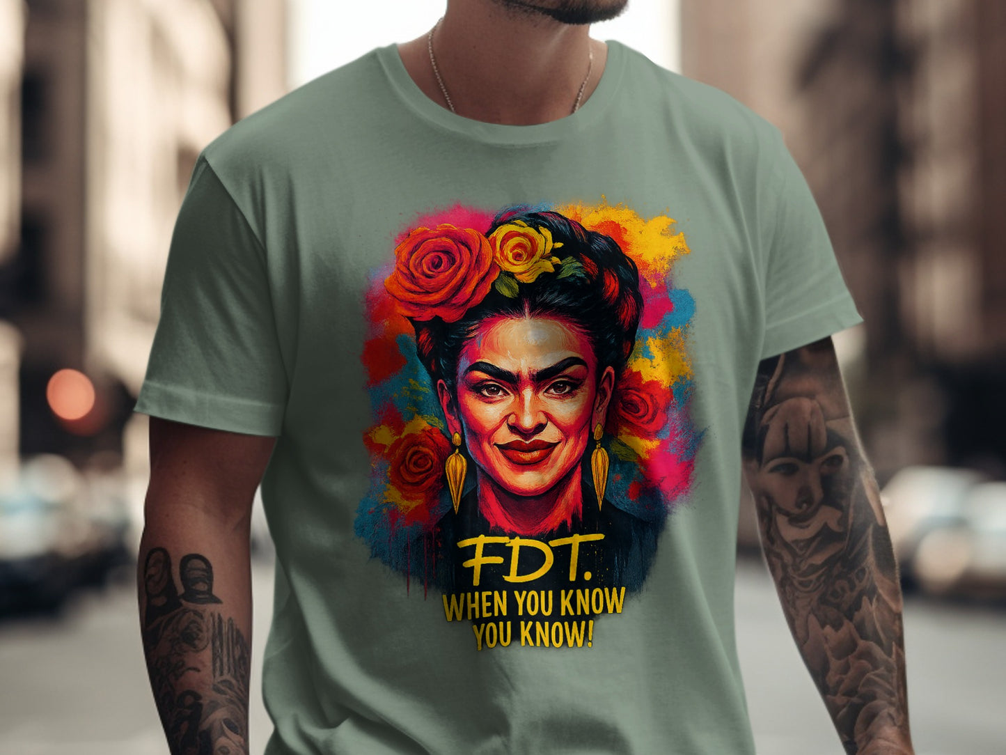 Vibrant Artistic Portrait Print T-shirt product