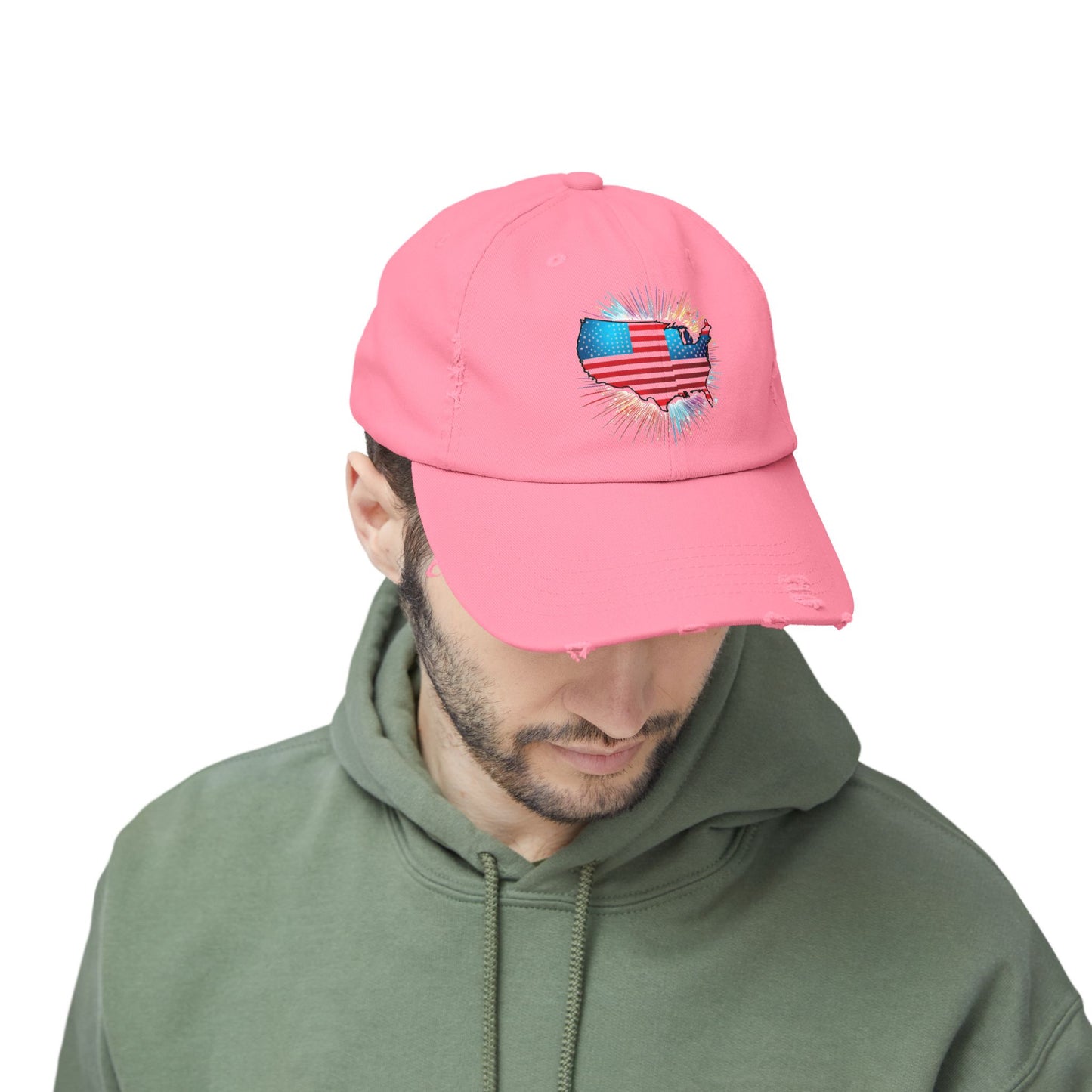 Unisex Distressed Cap with Texas Flag Design - Perfect for Festivals and Casual Outings