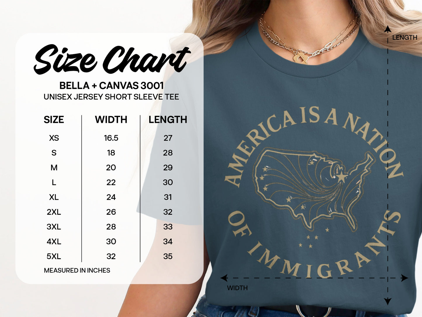 America Is A Nation Of Immigrants Unisex Jersey Tee