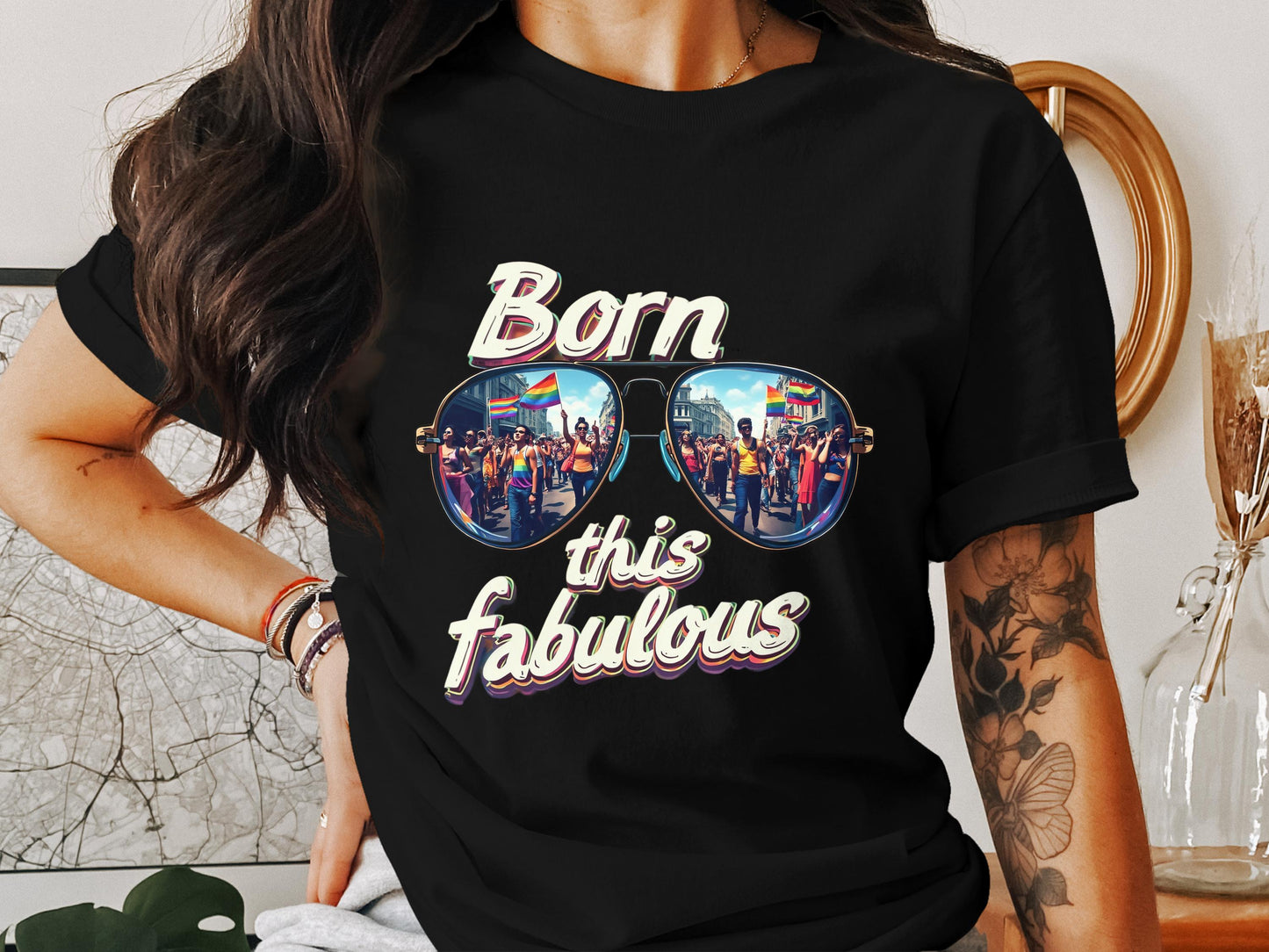 Born This Fabulous Sunglasses Reflection Shirt product type