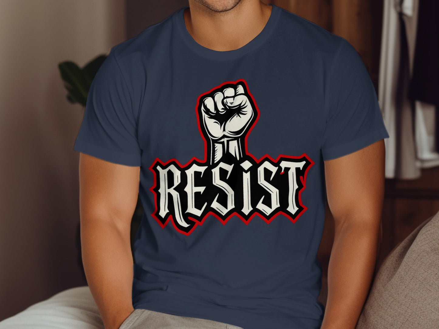 Resist Graphic with Raised Fist Design Shirt product