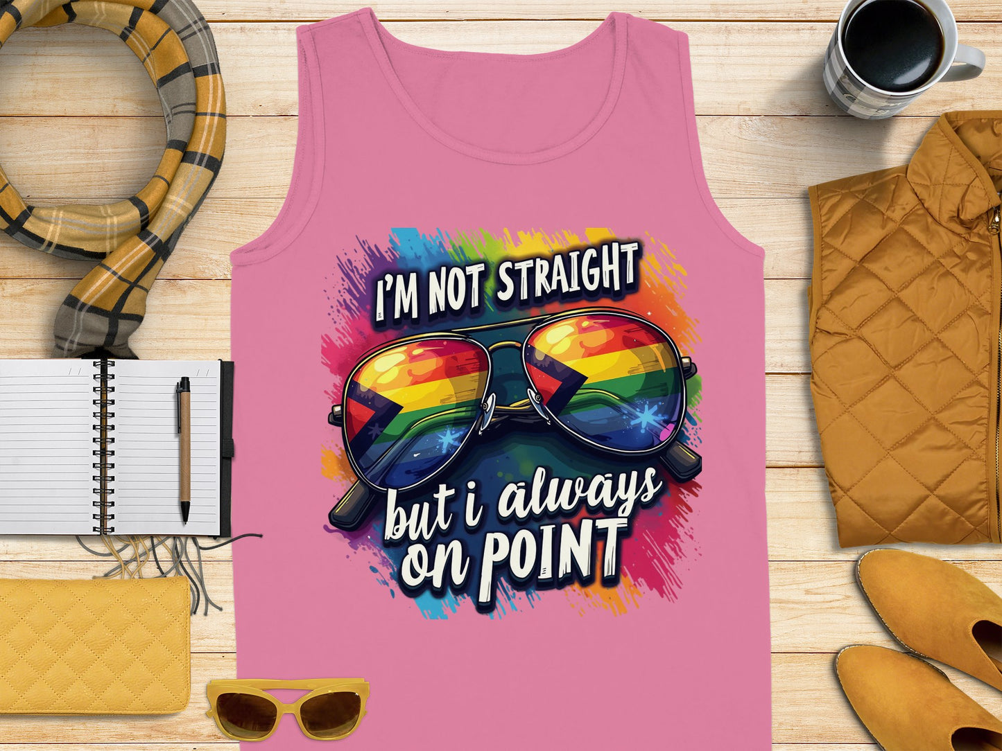 I'm Not Straight But I Always On Point tank top product type