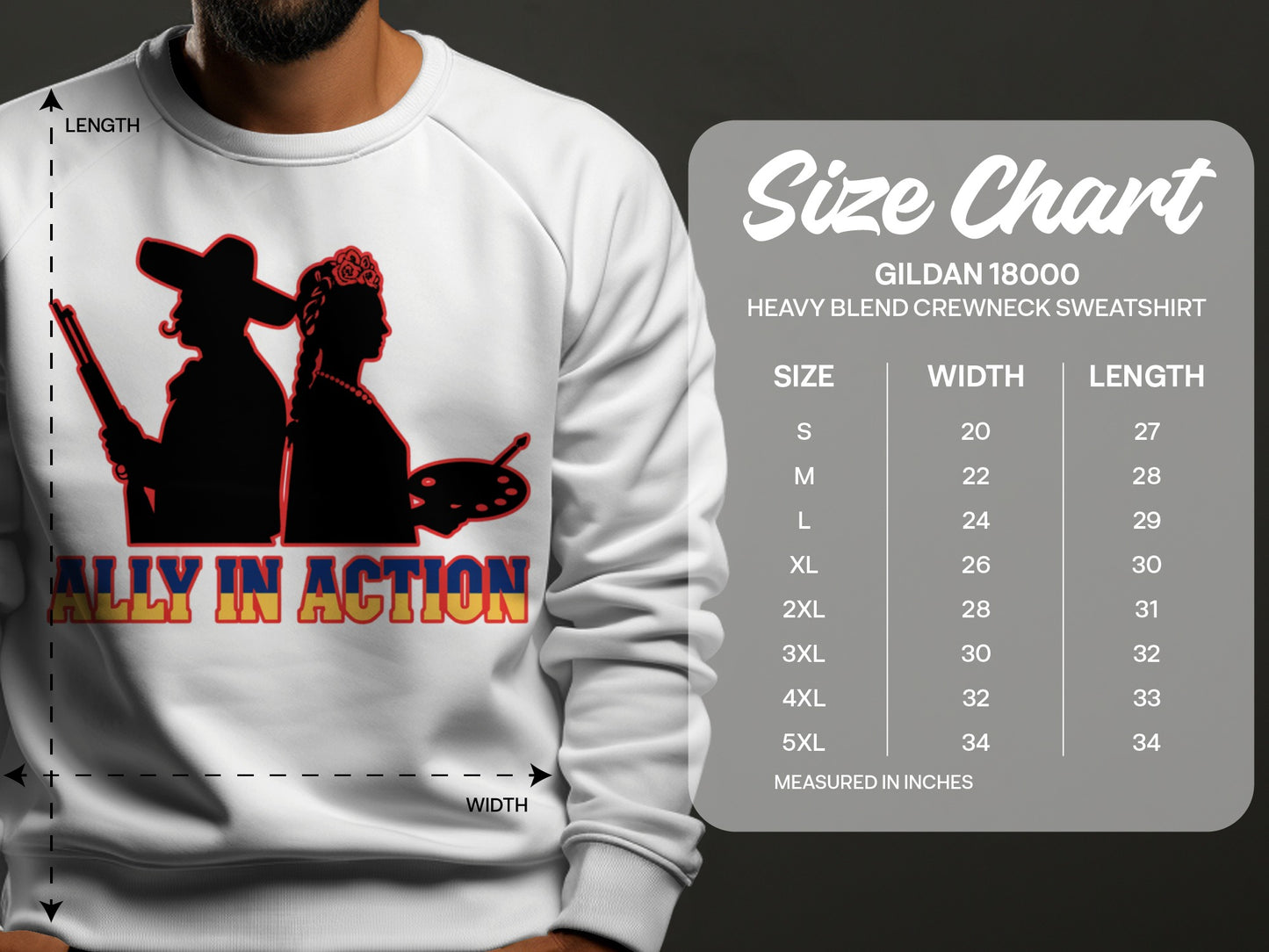 Ally in Action Heavy Blend Crewneck Sweatshirt
