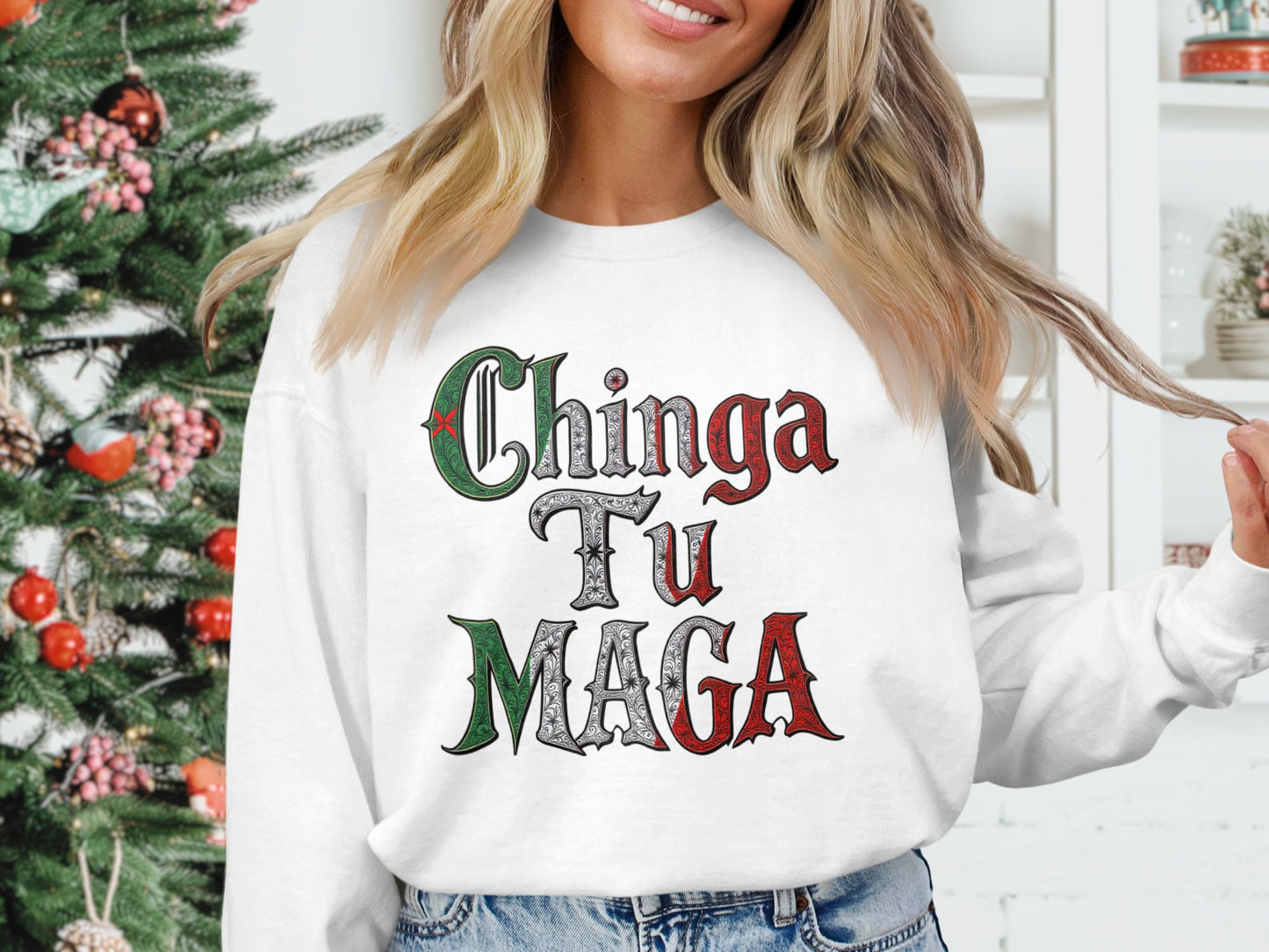 Chinga Tu Maga Festive Design Sweatshirt product
