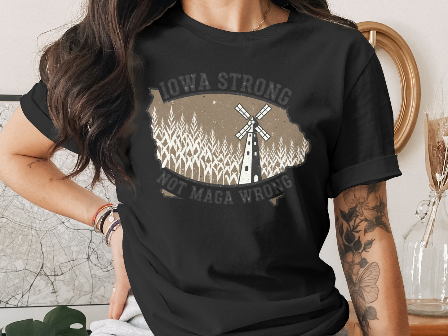 Iowa Strong Not Maga Wrong Graphic T-Shirt product type