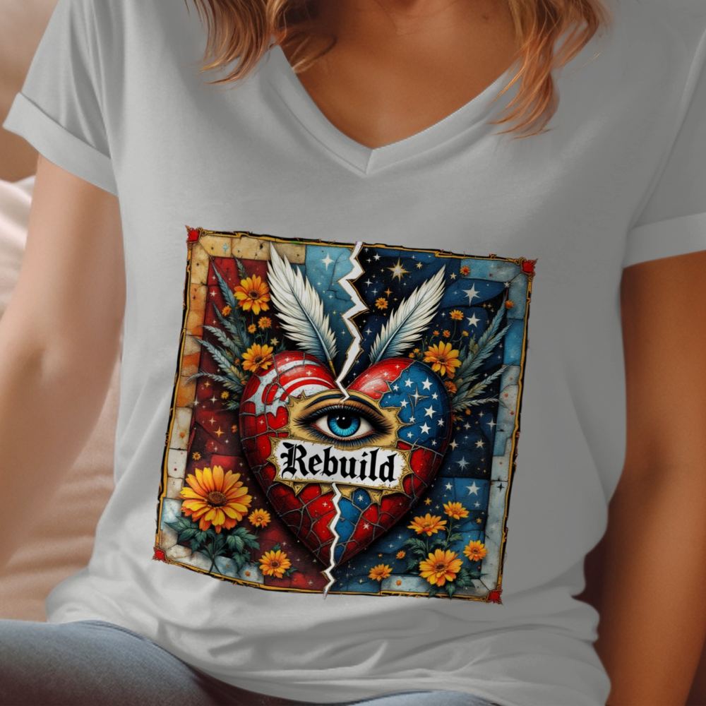Rebuild Heart and Eye Graphic Tee Shirt product type