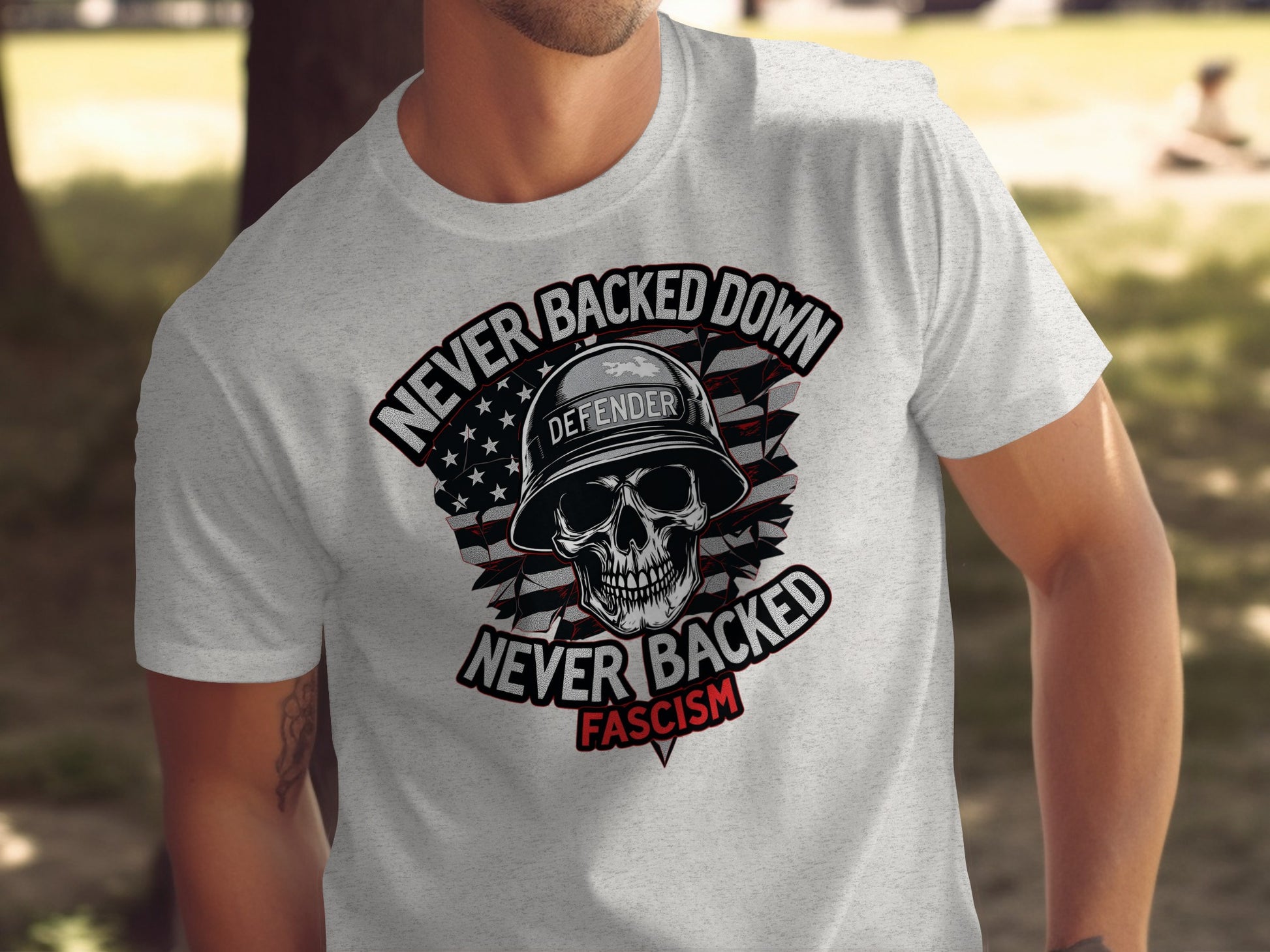 Never Backed Down Never Backed Fascism T-shirt