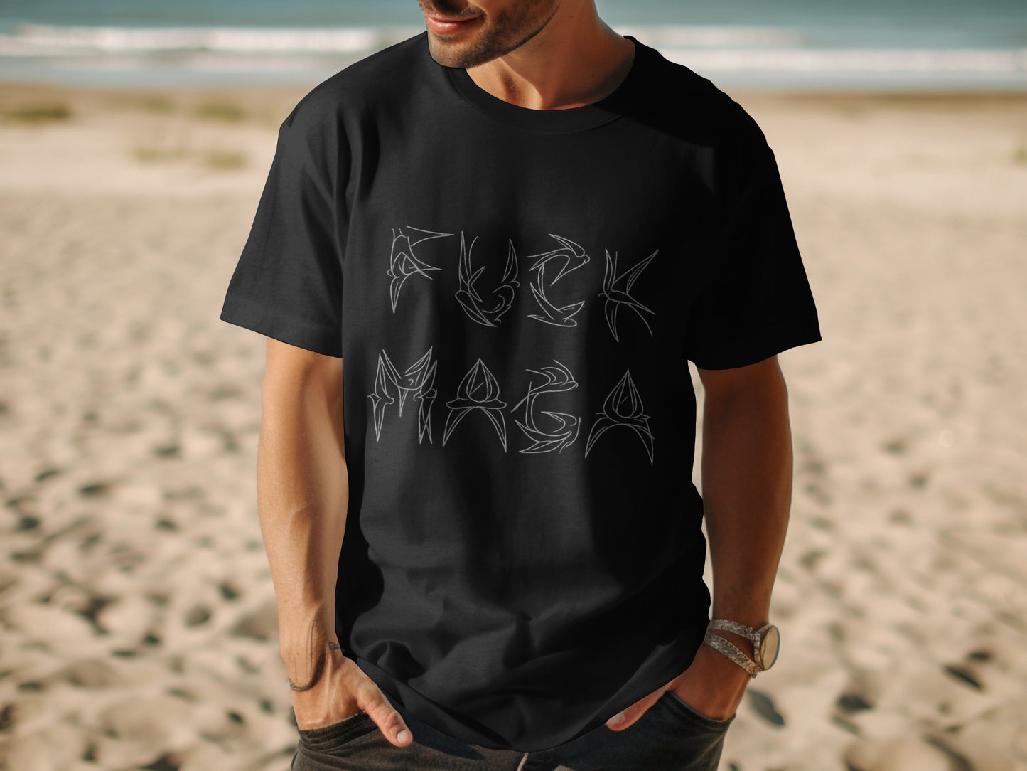 Bold Graphic T-Shirt with Distinct Bold Message product type
